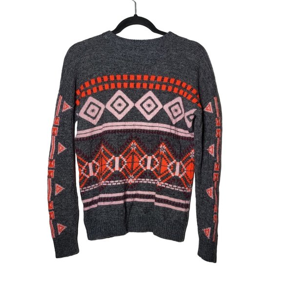 J.Crew Womens Fair Isle Holiday Print Wool Mohair Blend Sweater Size Medium - Picture 3 of 10